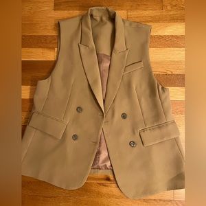 Chicwish size L camel brown blazer vest
